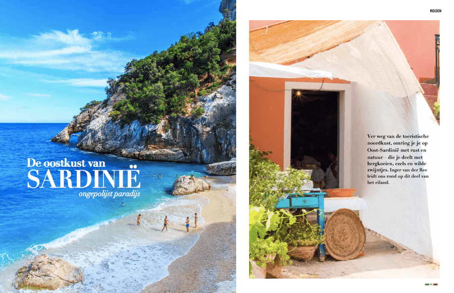 De oostkust van Sardinië