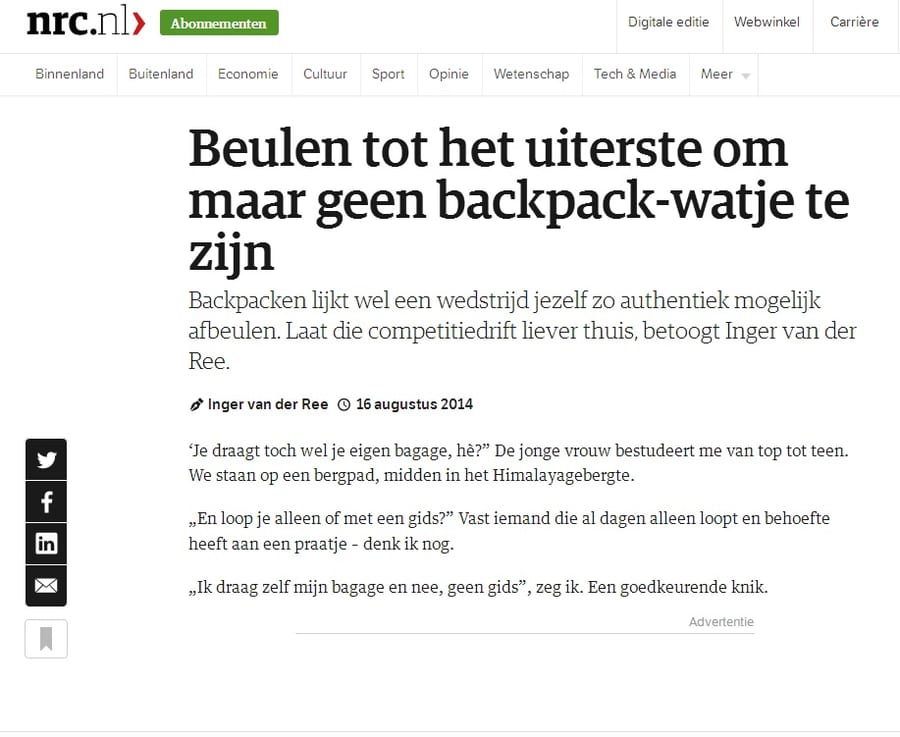 Opinie: backpackers