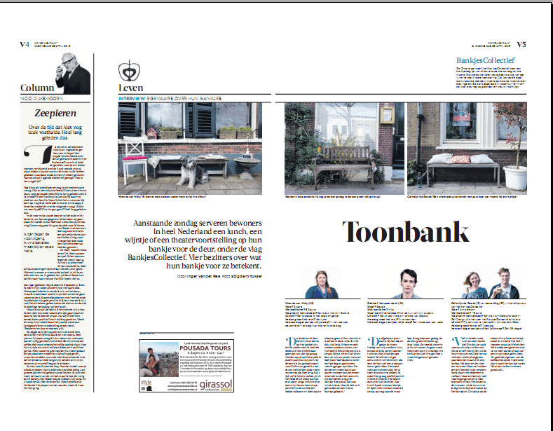 Het bankje voor de deur